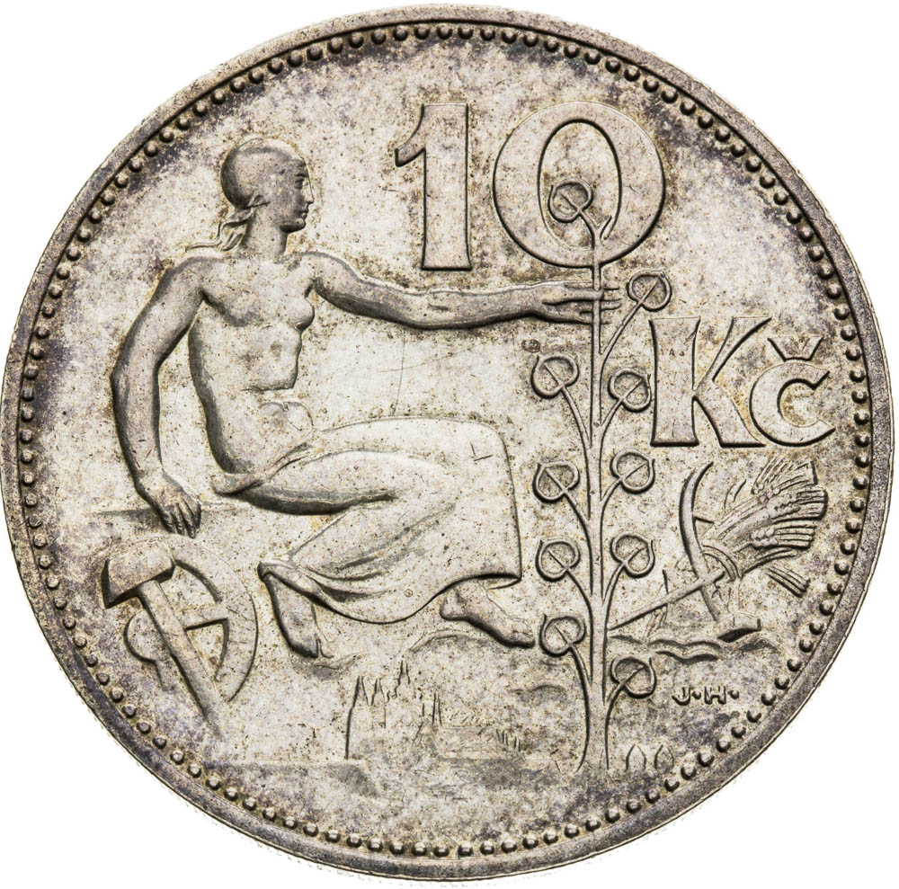 10 Koruna 1933 - back