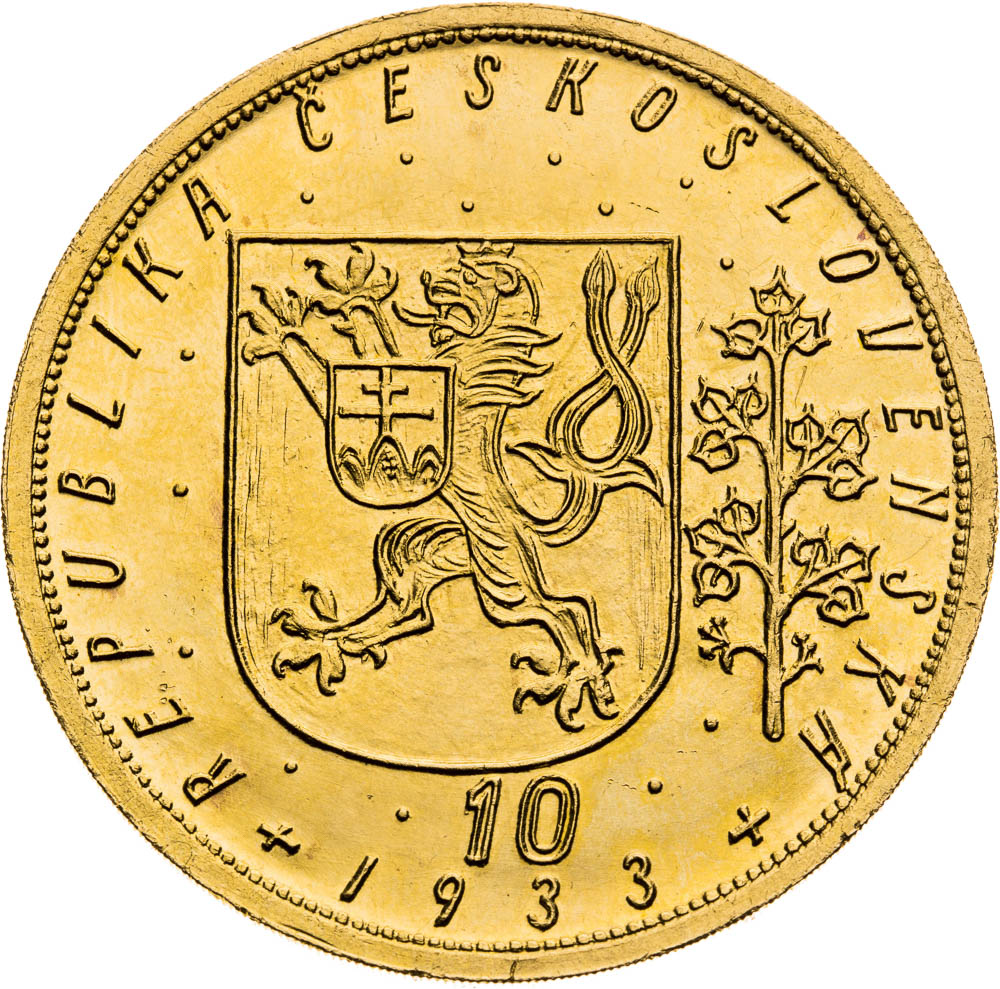 10 Ducats 1933 - front