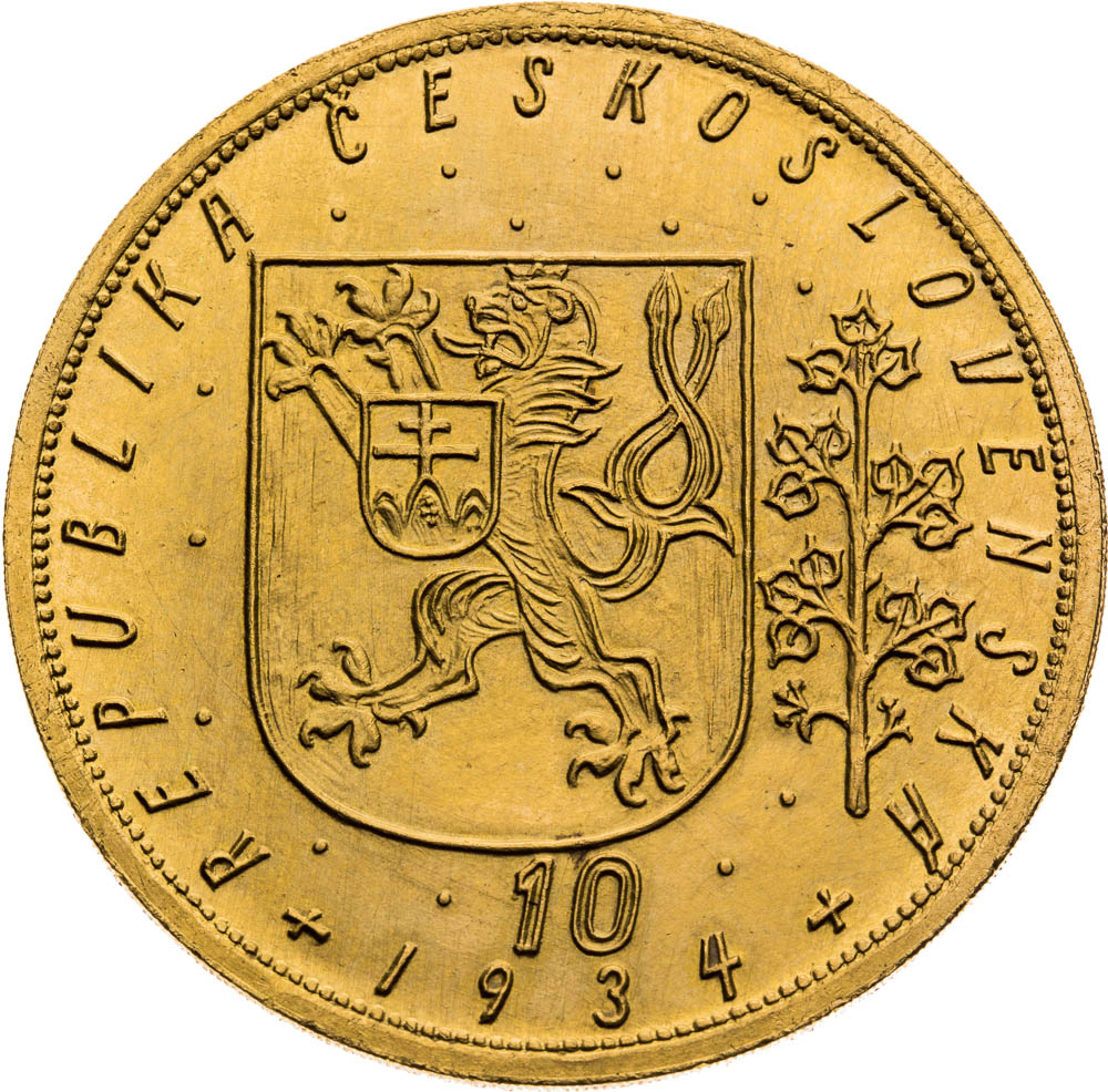 10 Ducats 1934 - front