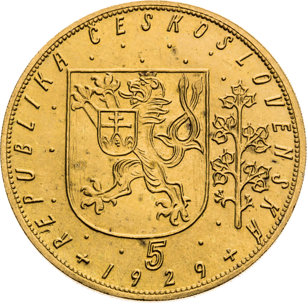 5 Ducats 1929 - front