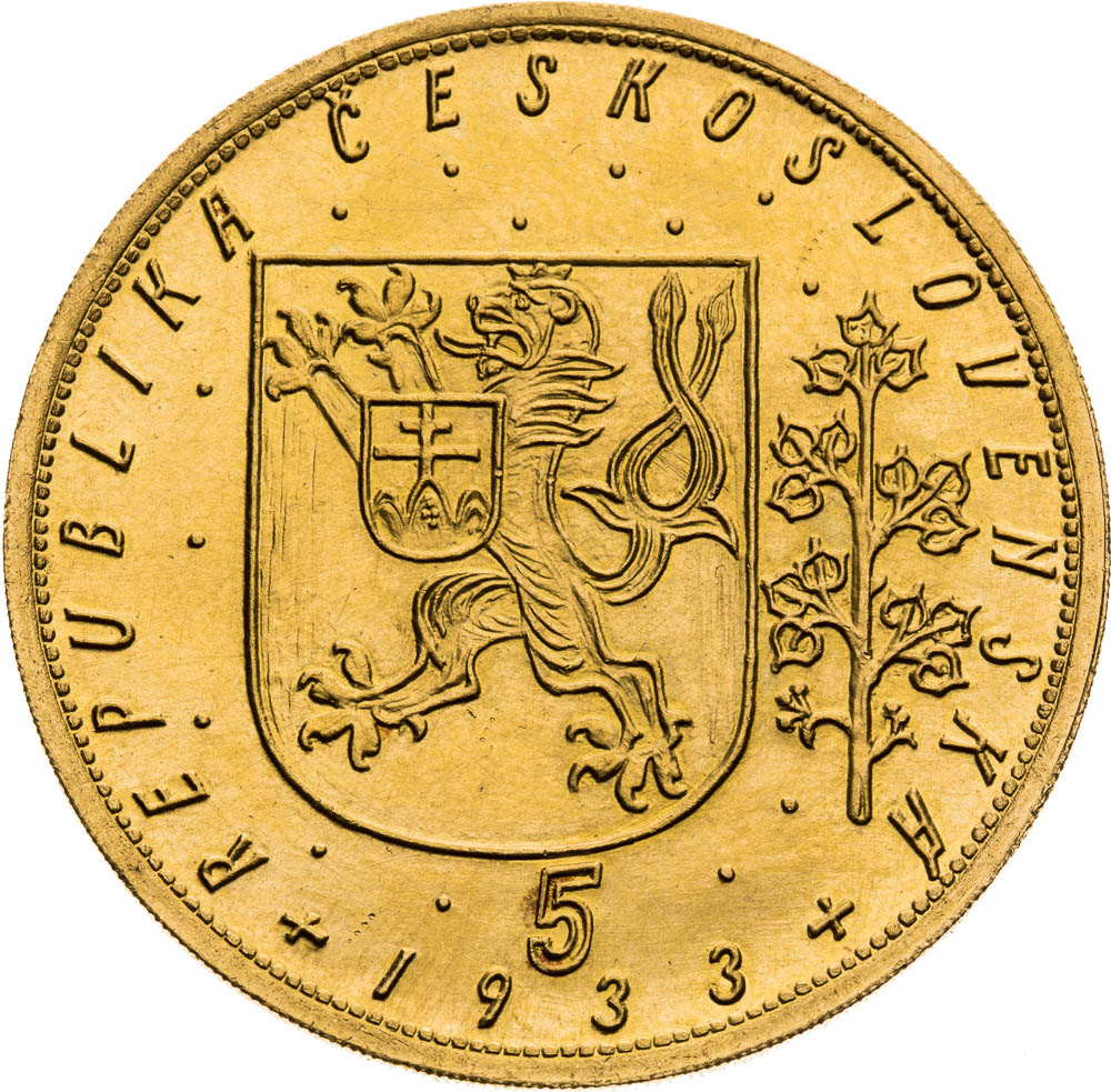 5 Ducats 1933 - front