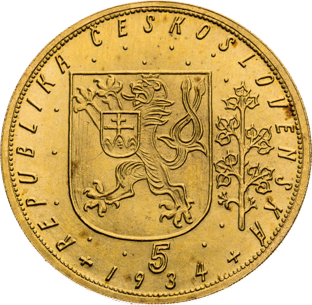5 Ducats 1934 - front