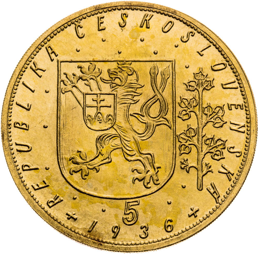 5 Dukát 1936 - averz
