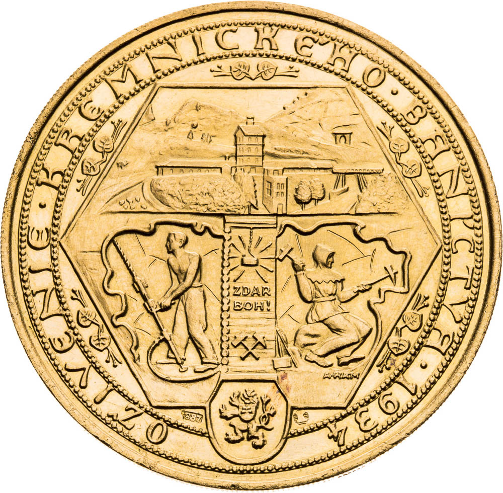 Zlatá medaila 1934 (5 Dukát) - reverz