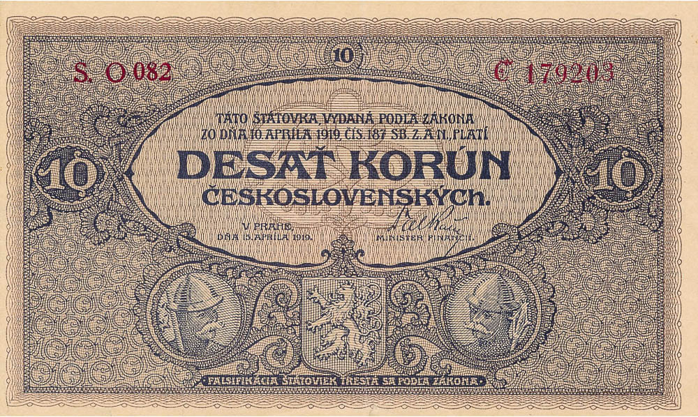 10 Kč 1919 - avers