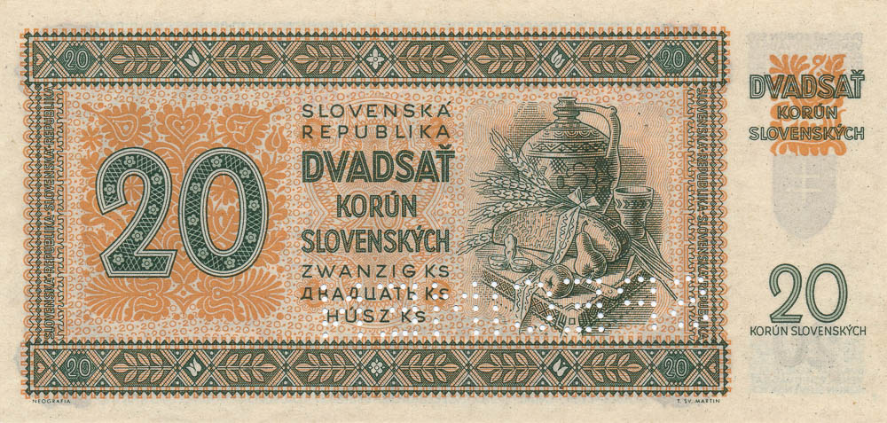 20 Ks 1942 (bankový vzor, anulát) - revers