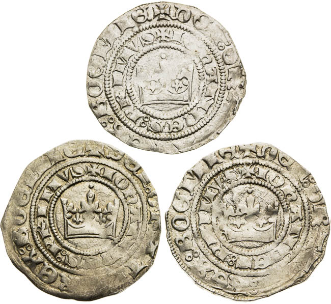 Prague Groschen (after 1310) (3 pcs) - front