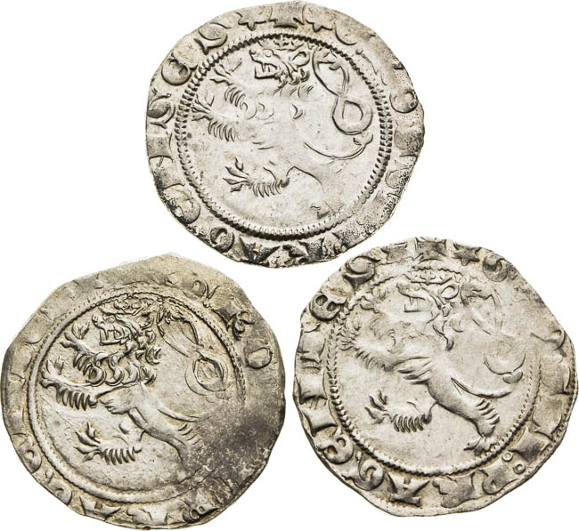 Prague Groschen (after 1310) (3 pcs) - back