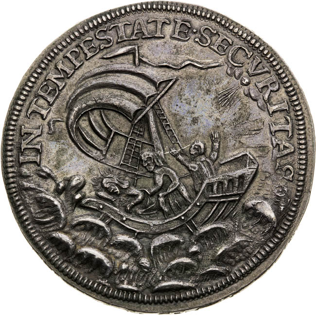 Silver St. George's Medal 1610 - back