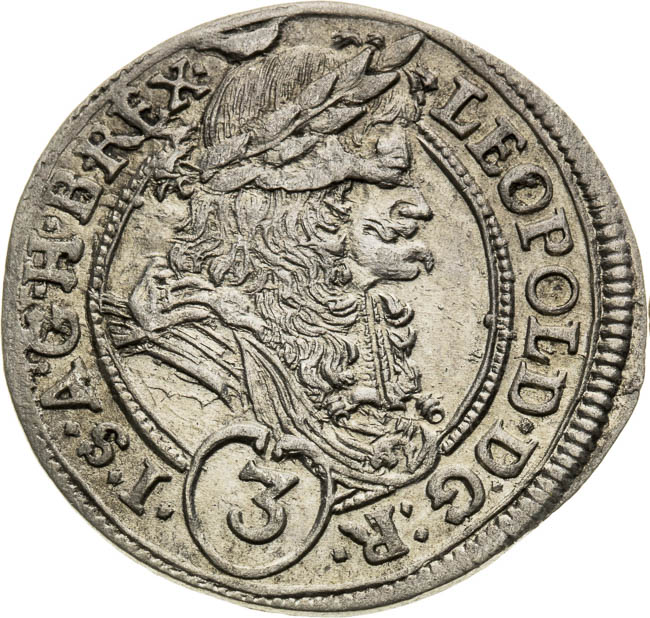 3 Grajciar 1696 - averz