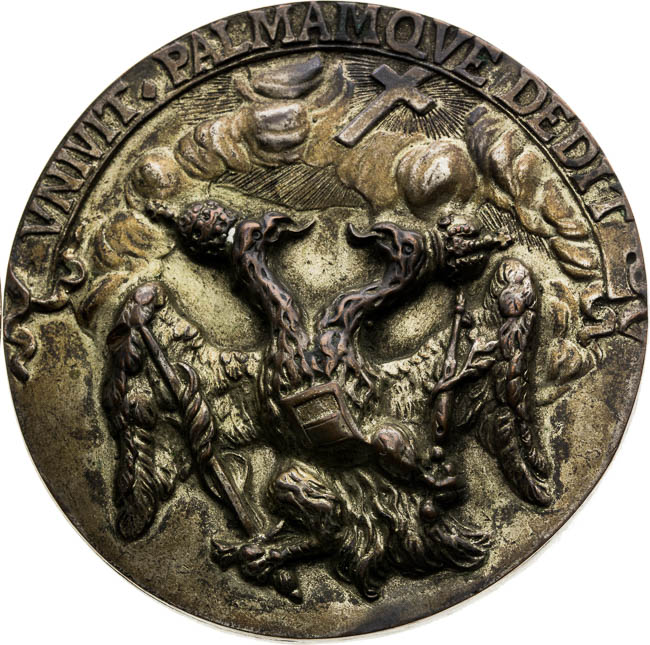 Postriebrená medaila (1684) - reverz