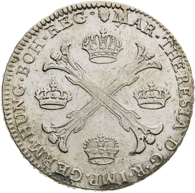 Krížový toliar 1764 - averz