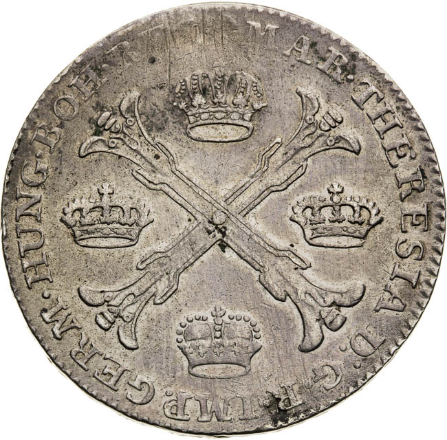 Krížový toliar 1780 - averz