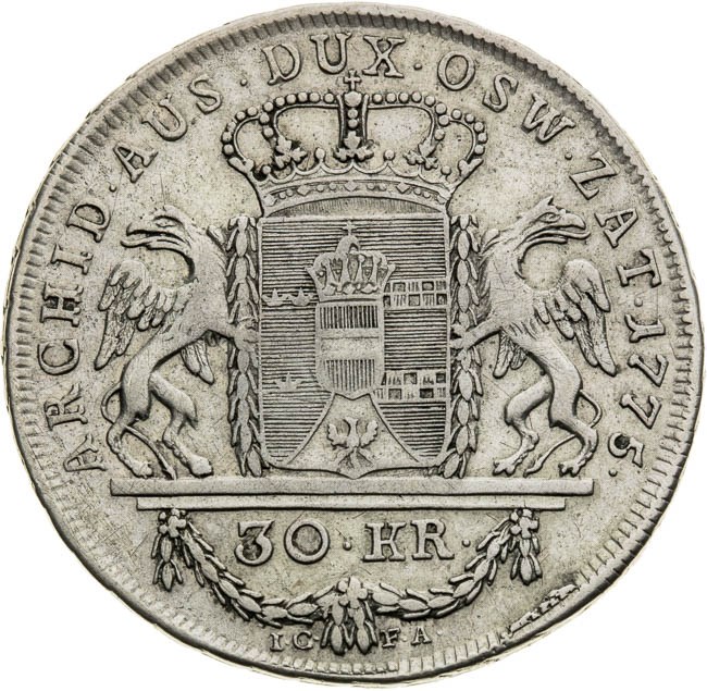 30 Grajciar 1775 - reverz
