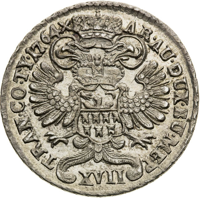 XVII Grajciar 1764 - reverz