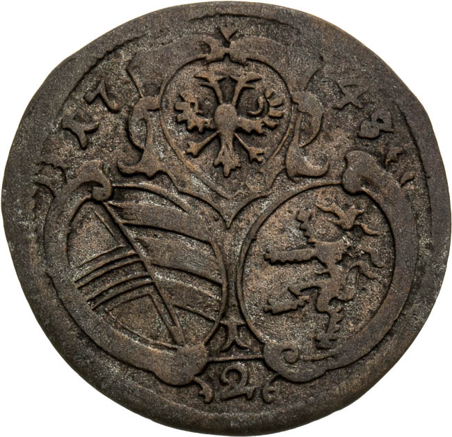 1/2 Kreutzer 1748 - front