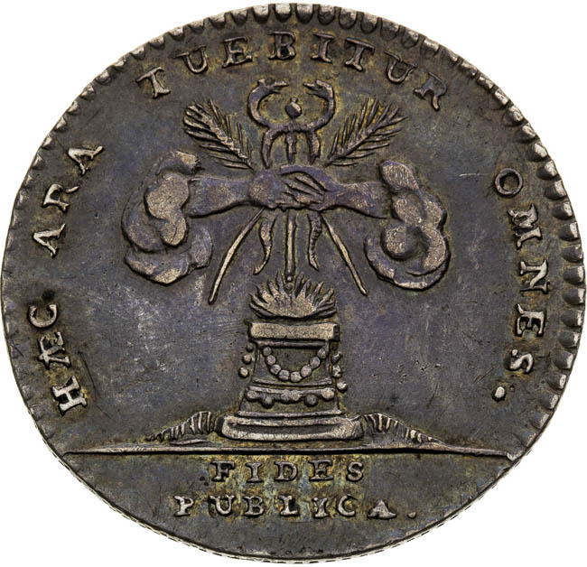 Strieborný žetón 1744 - reverz