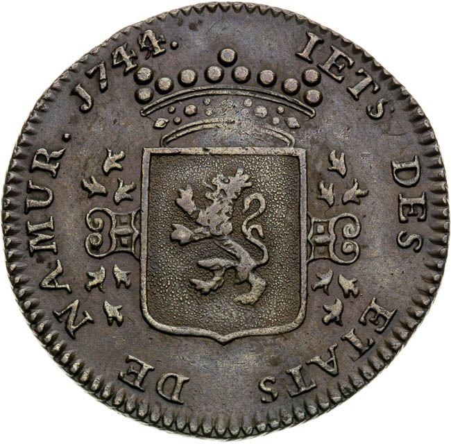 Bronzový žetón 1744 - reverz