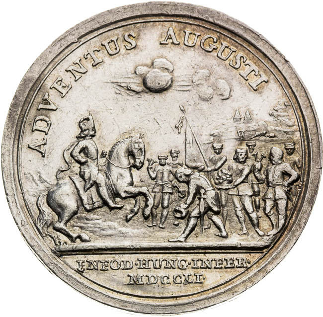 Strieborná medaila 1751 - reverz