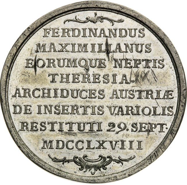 Medaila 1768 - reverz