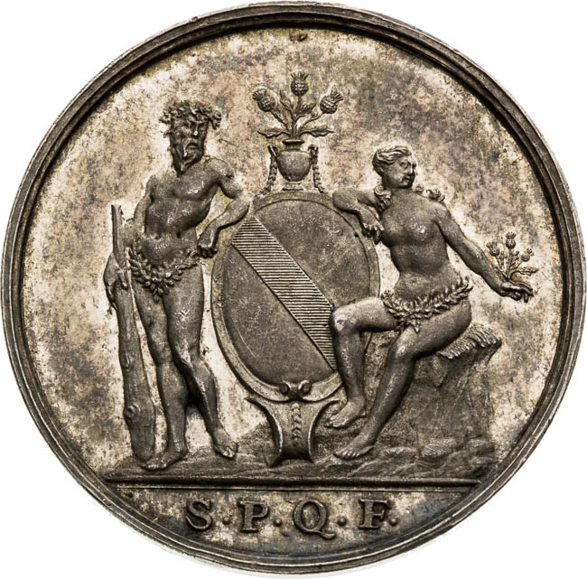 Stříbrná medaile (1779) - revers