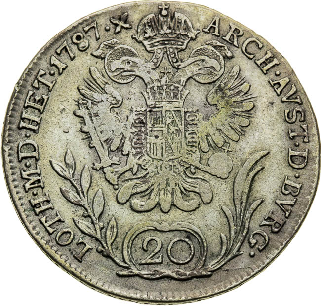 20 Krejcar 1787 - revers