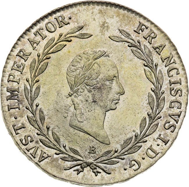 20 Kreutzer 1828 - front
