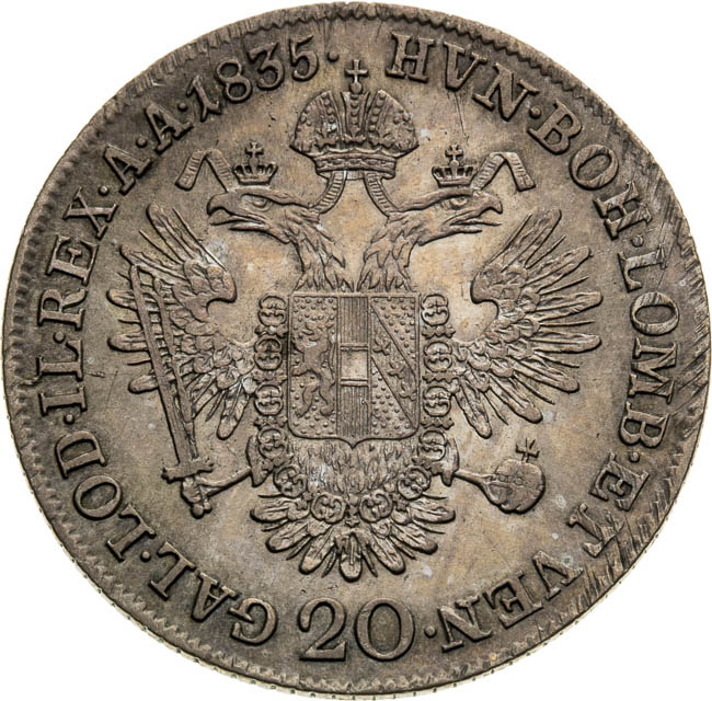 20 Kreutzer 1835 - back