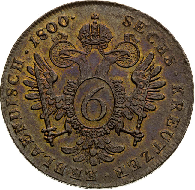6 Kreutzer 1800 - back