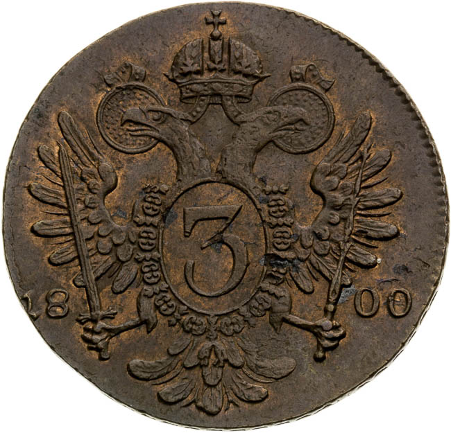 3 Kreutzer 1800 - back