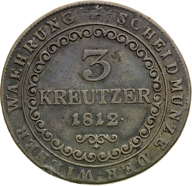 3 Kreutzer 1812 - back