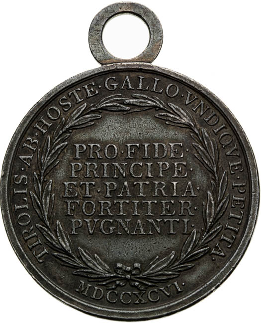 Silver Medal 1796 - back