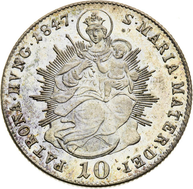 10 Krejcar 1847 - revers