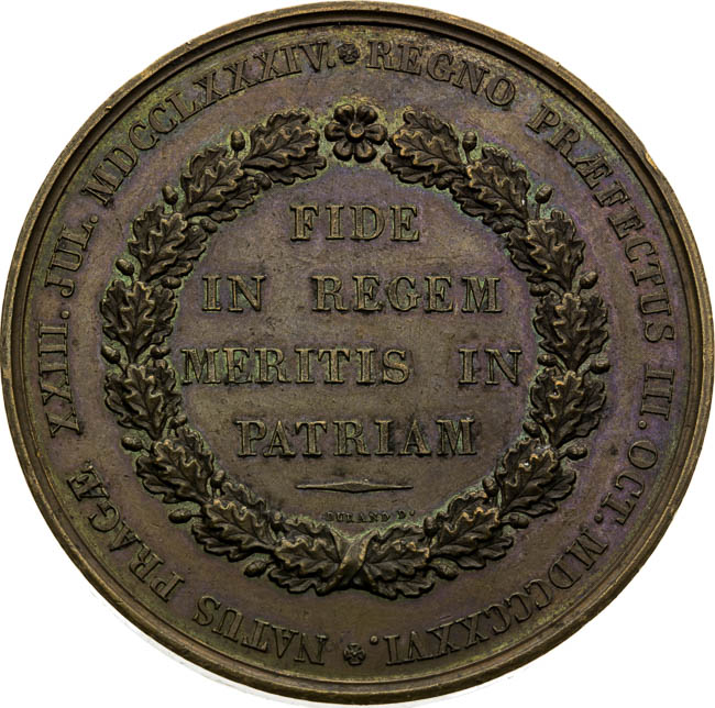 Medaile 1835 - revers
