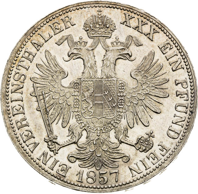 Federal Thaler 1857 - back
