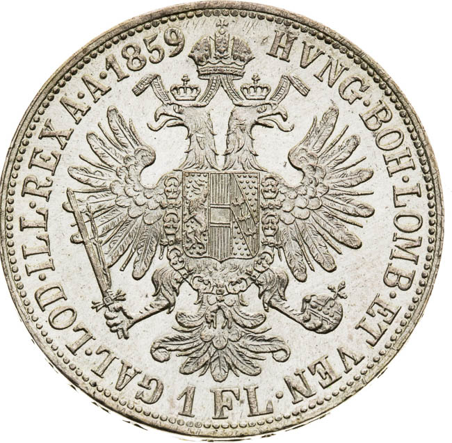 Gulden 1859 - back