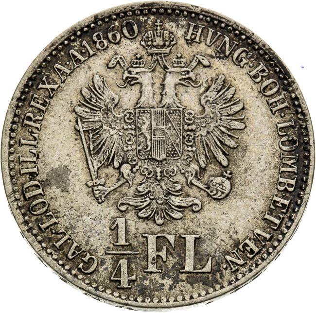 1/4 Gulden 1860 - back