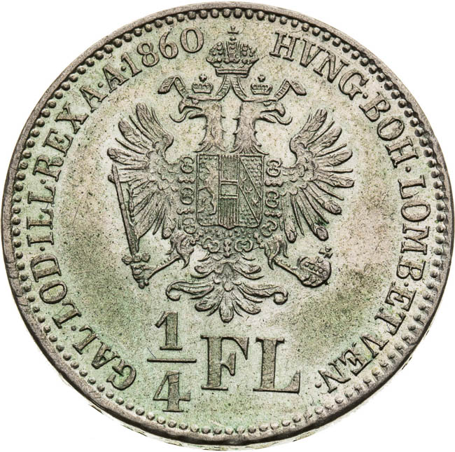 1/4 Zlatník 1860  - reverz