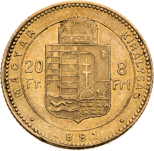8 Zlatník 1881 - reverz