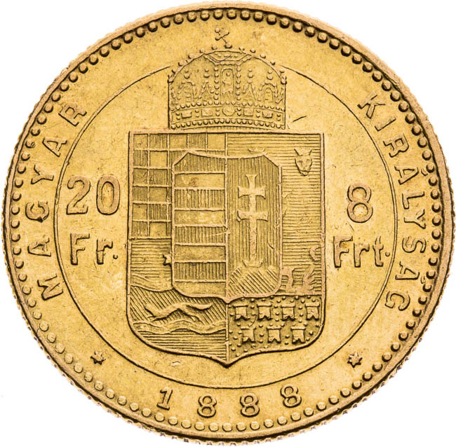 8 Zlatník 1888 - reverz