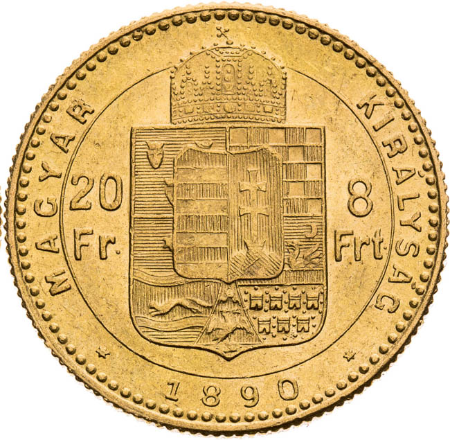 8 Zlatník 1890 - reverz