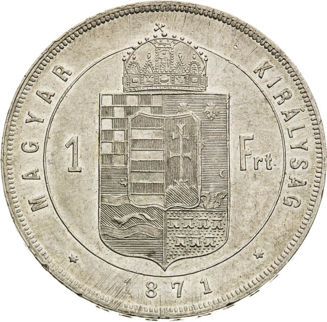 Zlatník 1871 - reverz