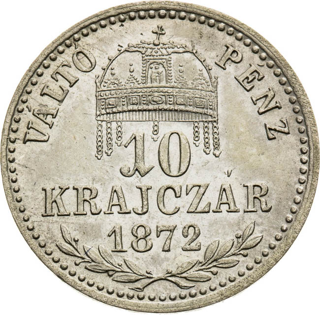 10 Kreutzer 1872 - back