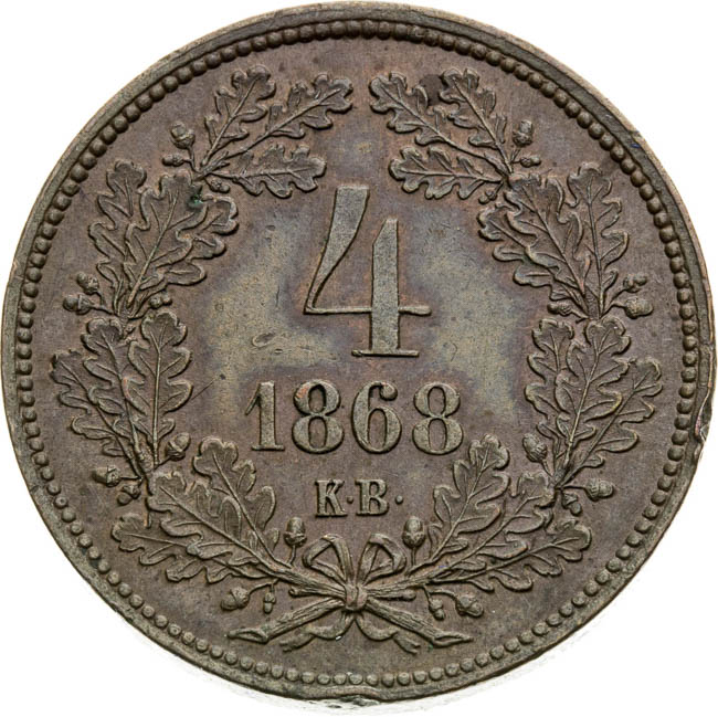4 Kreutzer 1868 - back
