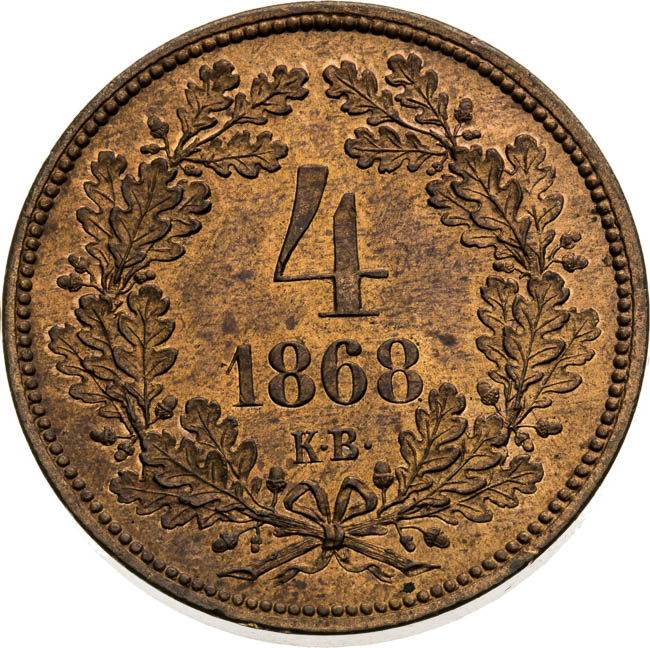 4 Kreutzer 1868 - back