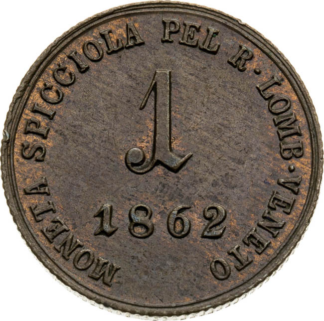 1 Soldo 1862 - back