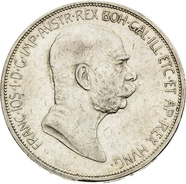 5 Korona 1909 - averz