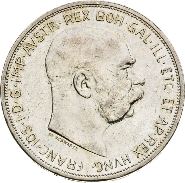 5 Korona 1909 - averz
