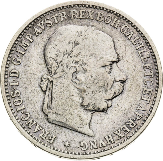 1 Korona 1892 - averz