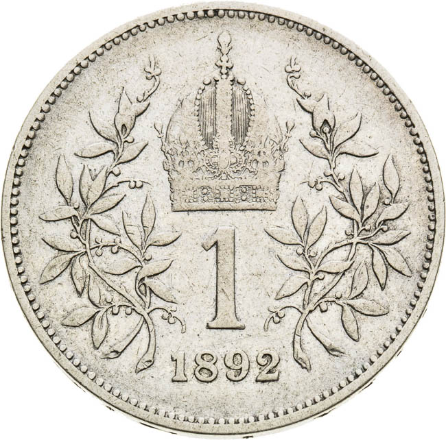 1 Korona 1892 - reverz